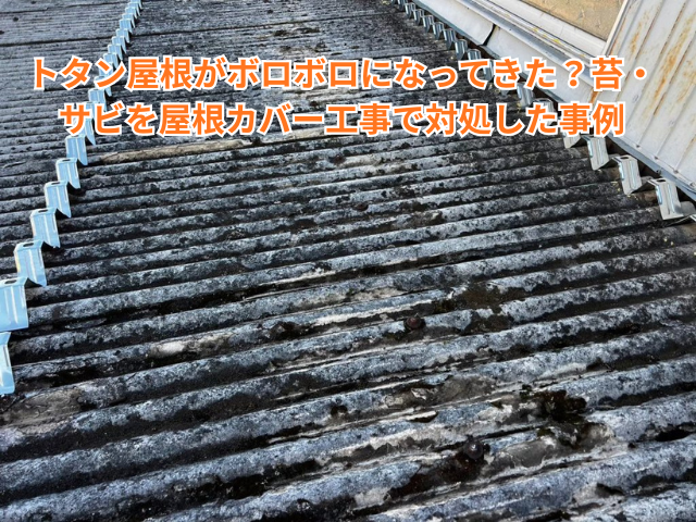 幸手市｜トタン屋根がボロボロになってきた？苔・サビを屋根カバー工事で対処した事例
